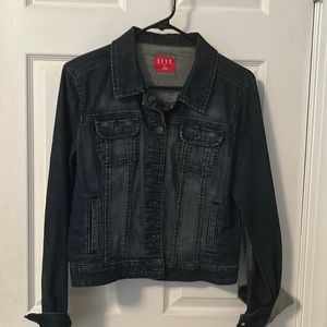 Distressed denim jacket